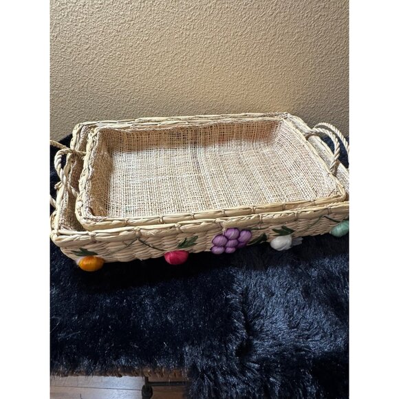 Nesting Caserole Basket Set of 2 - Picture 1 of 8
